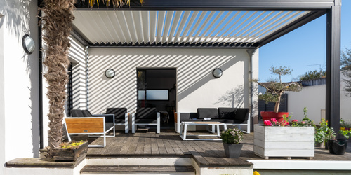 Pergola in the garden and on the terrace