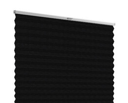 Black pleated blinds