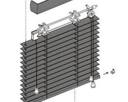 Grey wooden blinds