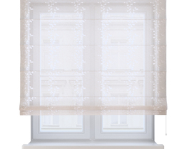 Svetainės romėniškos užuolaidos erkeriui