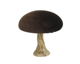 Dekoracja Velvet Mushroom 10 cm rudas