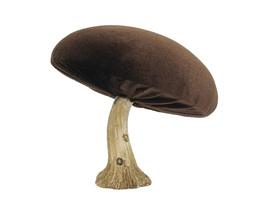 Dekoracja Velvet Mushroom 12 cm rudas