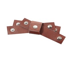 Zestaw obrączek na serwetki Eco Leather 4szt. rudas