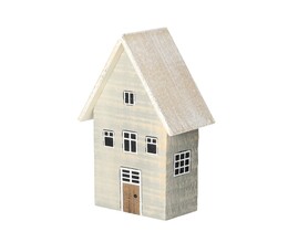 Dekoracja Snow House 19cm balta pilka
