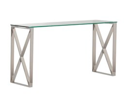 Konsolinis staliukas Senso, sidabro spalvos, 120x40x80cm
