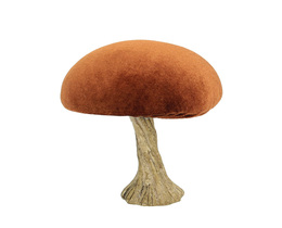 Dekoracja Velvet Mushroom 10 cm oranžinė