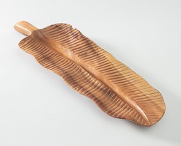 Patera medžio lapas 60x18 cm