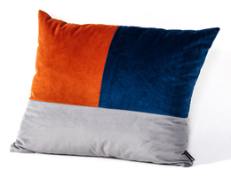 Poduszka Patchwork kwadratowa vario rašalas pilkas