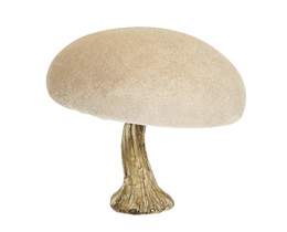 Dekoracja Velvet Mushroom 12 cm smėlio spalvos