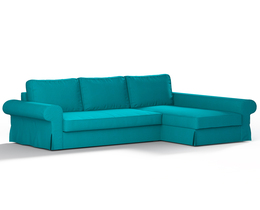 „Backabro“ sofa-lova su šezlongo užvalkalu