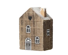 Dekoracja Snow House 12cm tamsiai ruda