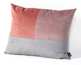Poduszka Patchwork kwadratowa rožinė pilka alyvinė