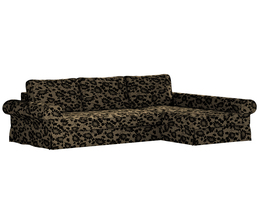 „Backabro“ sofa-lova su šezlongo užvalkalu