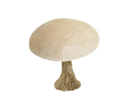 Dekoracja Velvet Mushroom 10 cm smėlio spalvos