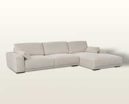 Sofa Silkeborg kreminė balta dešinė
