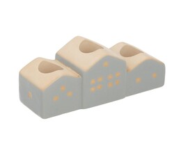 Świecznik Hauses 13x5x7cm pilkos spalvos