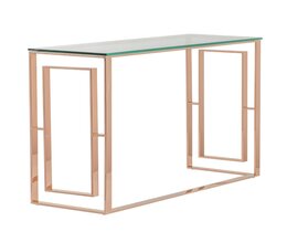 Konsolinis staliukas Eternic, rožinio aukso spalvos, 120x40x80cm
