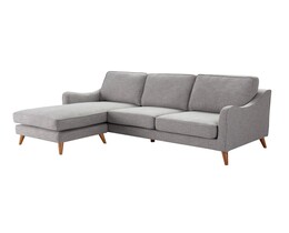 Kampinė sofa Venuste lininė pilka