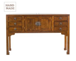 Konsolinis staliukas Ibuku, rudas, 120x38x95cm