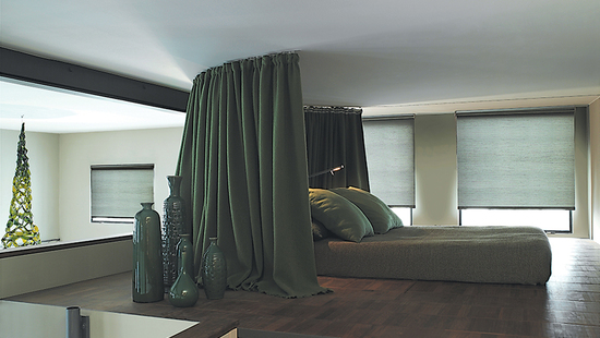 Be gręžimo vidinės žaliuzės