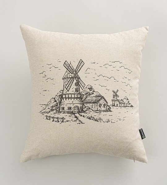 Cushion cover for cushion Countryside Windmill 45x45 cm
