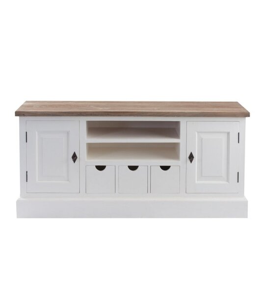 TV cabinet Brighton 150x40x65cm white&natural