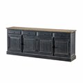Chest of drawers 240x48x94 old black & natural